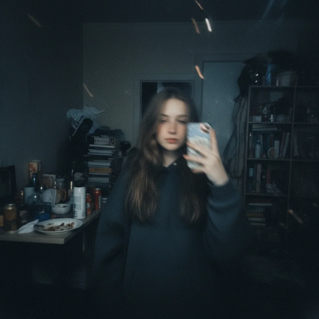 Bad source photo example for AI Barbie filter — blurry, dark lighting — Banana AI tips
